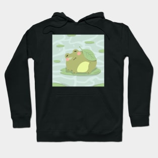 Sleepy Frog in Pond Hoodie